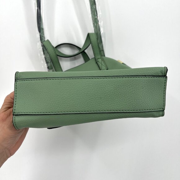 NWOT Steve Madden Basil Green Mini Tote Bag Crossbody 3 Compartment - Picture 7 of 12